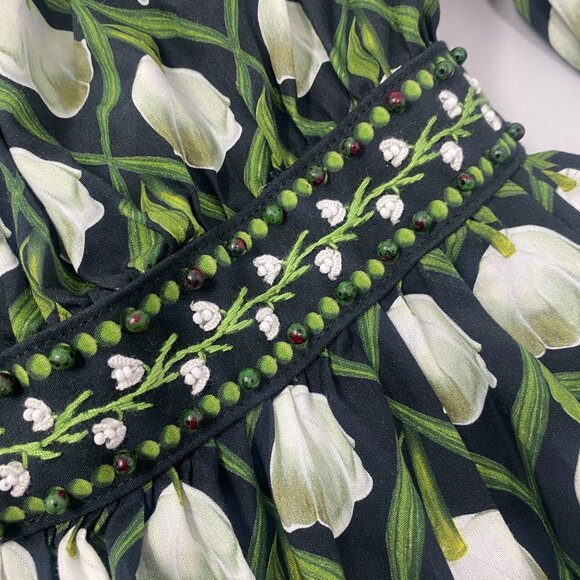 Agua by Agua Bendita Almendra Perla Maxi Dress Small NWT $910 - Picture 11 of 16